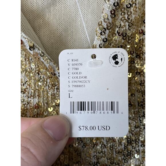 Free People Gold Sequin Bodysuit - Picture 6 of 10